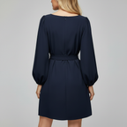 Back view - Navy dress