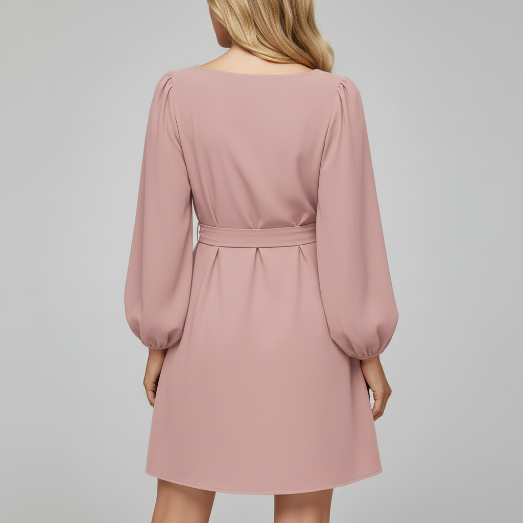 Back view - Pink dress