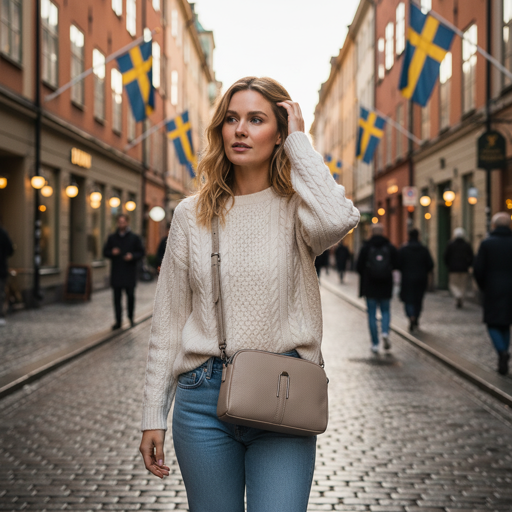 Beige Crossbody - Stockholm Street