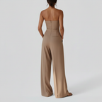 Beige Jumpsuit Back