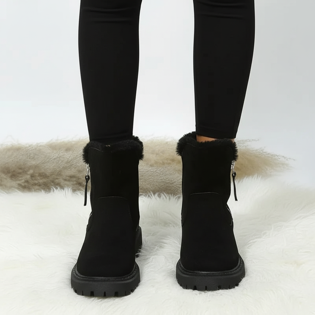 Black boots front view