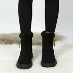 Black boots front view