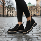 Black boots - Stockholm street standing