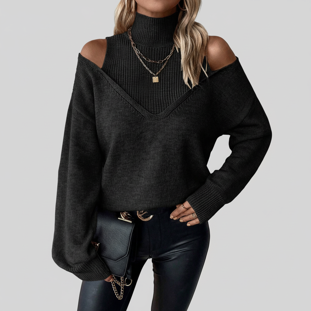 Black cold-shoulder sweater 1024x1024