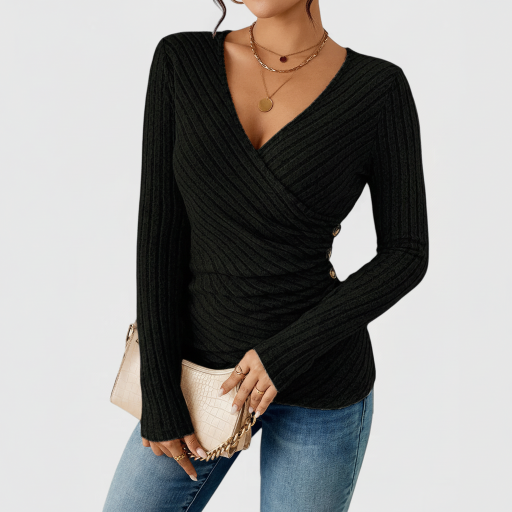 Black knit top