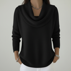 Black knit with light grey background