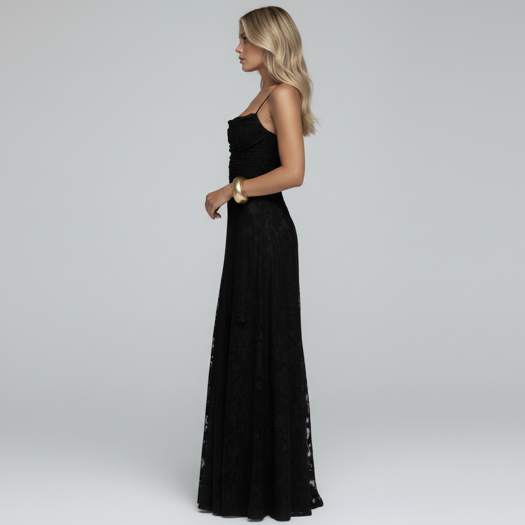 Black Lace Maxi – Side Profile
