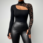Black Lace Top Studio Headless
