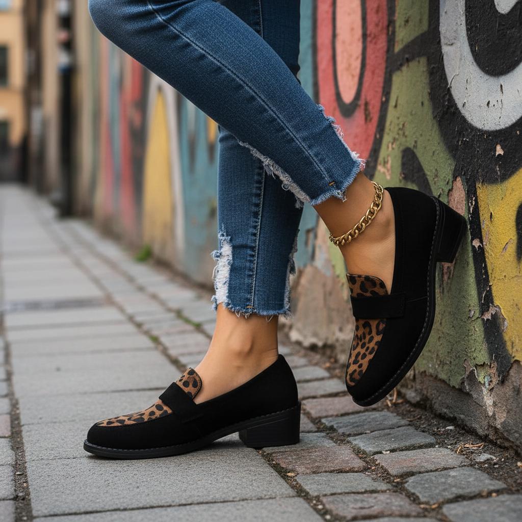 Black Loafers Side Angle