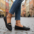 Black loafers - walking