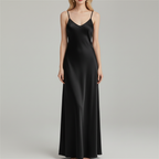 Black Matte Slip Maxi