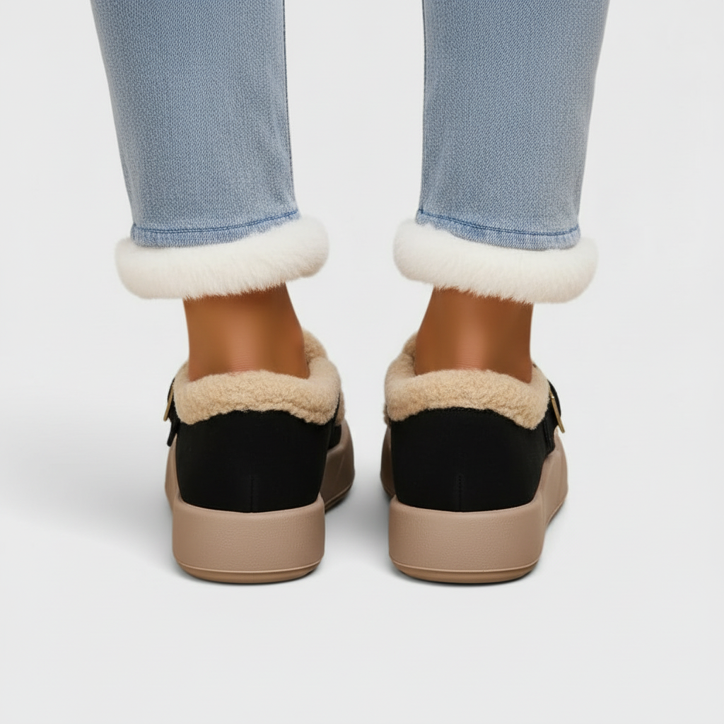 Black shoes back view