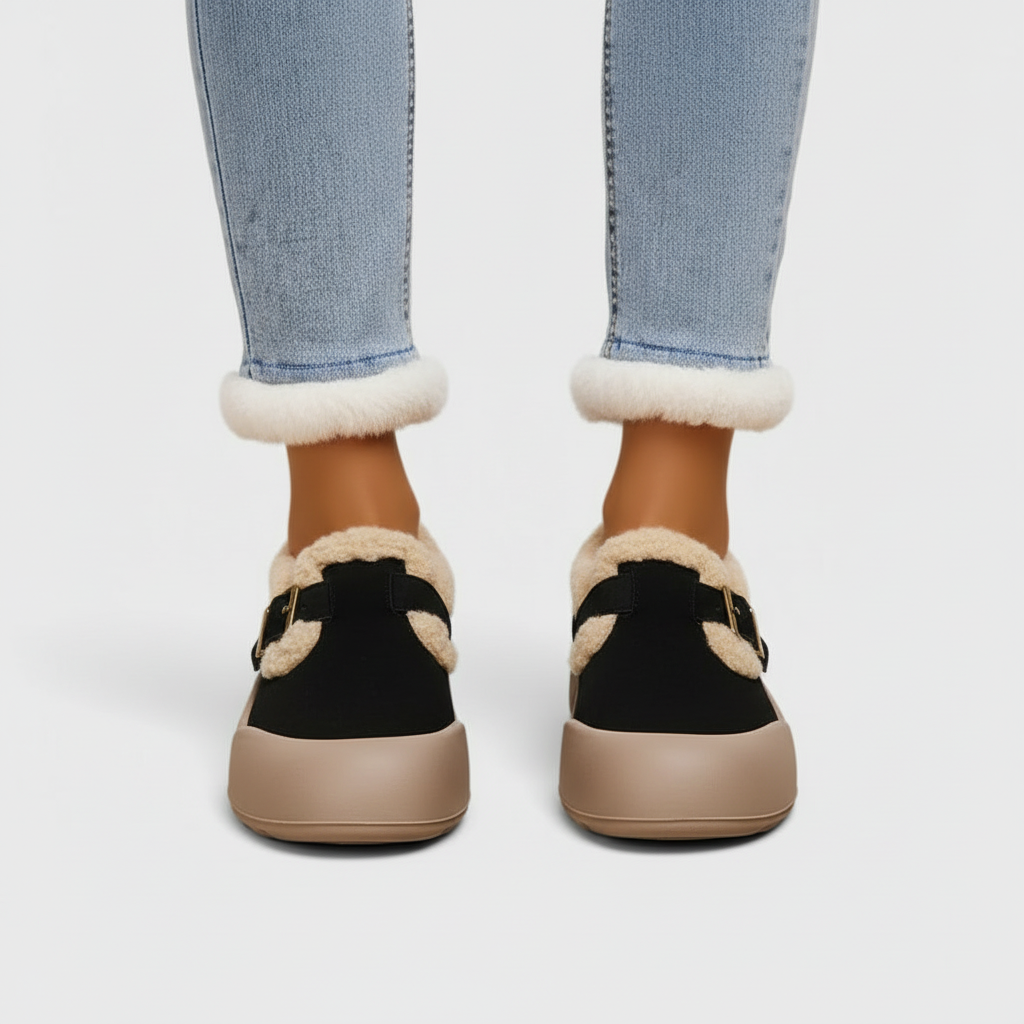 Black shoes front view