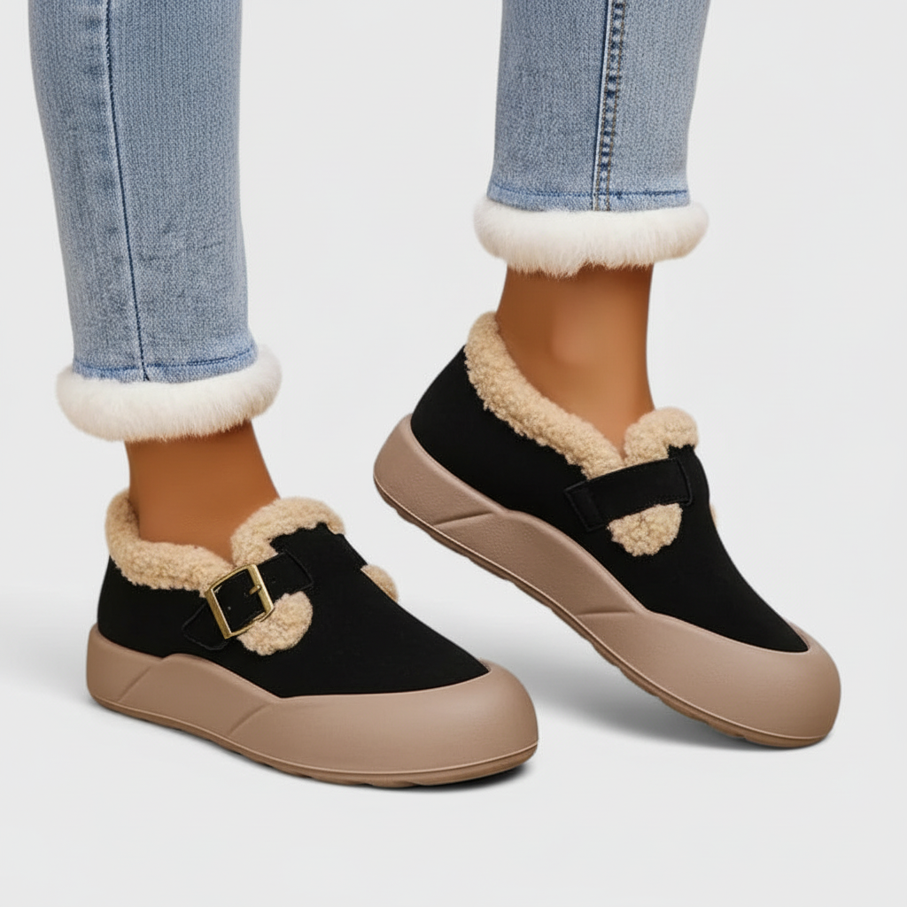 Black shoes - top-down view