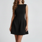 Black sleeveless dress - studio shot