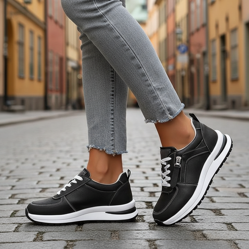 Black sneakers - walking