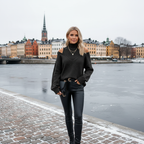 Black sweater - Stockholm waterfront