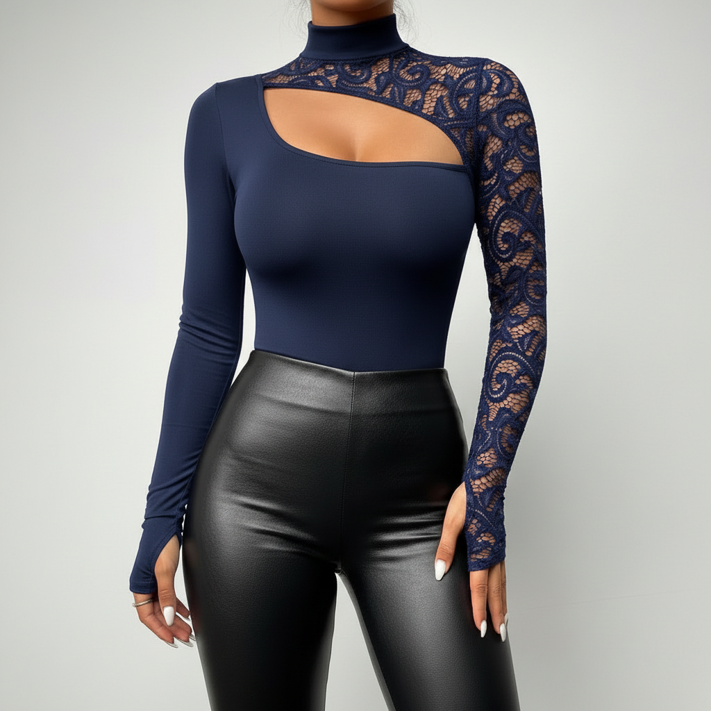 Blue Lace Top Studio Headless