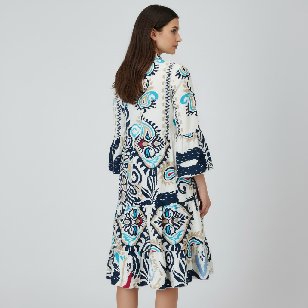 Bohemian dress rear 3/4