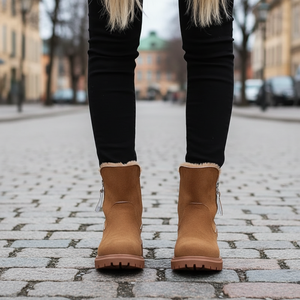 Brown boots - front angle standing