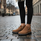Brown boots - Stockholm street standing
