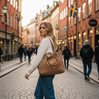 Brown Quilted Tote - Walking Casually