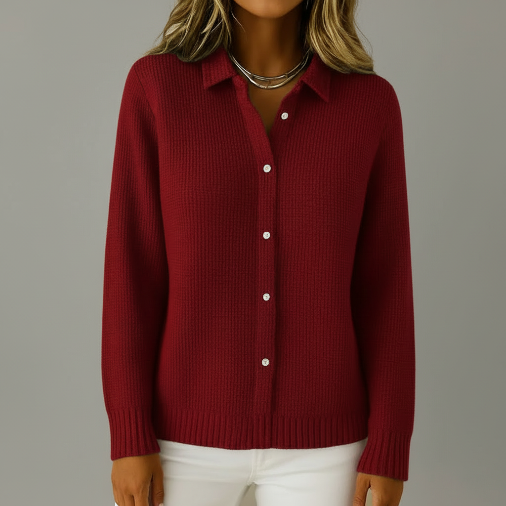Burgundy Cardigan Grey BG