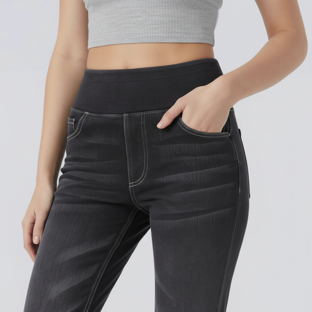 Close-up – Black flare jeans