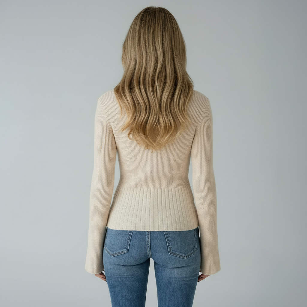 Cream Knit - Back View