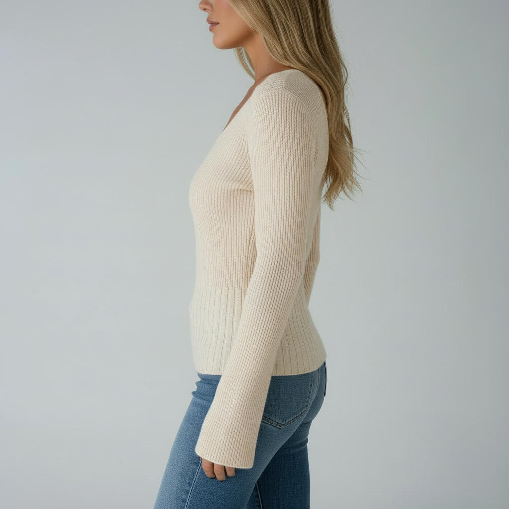 Cream Knit - Side View