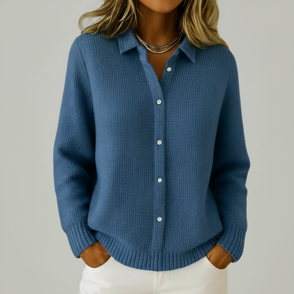 Dark Blue Cardigan Grey BG