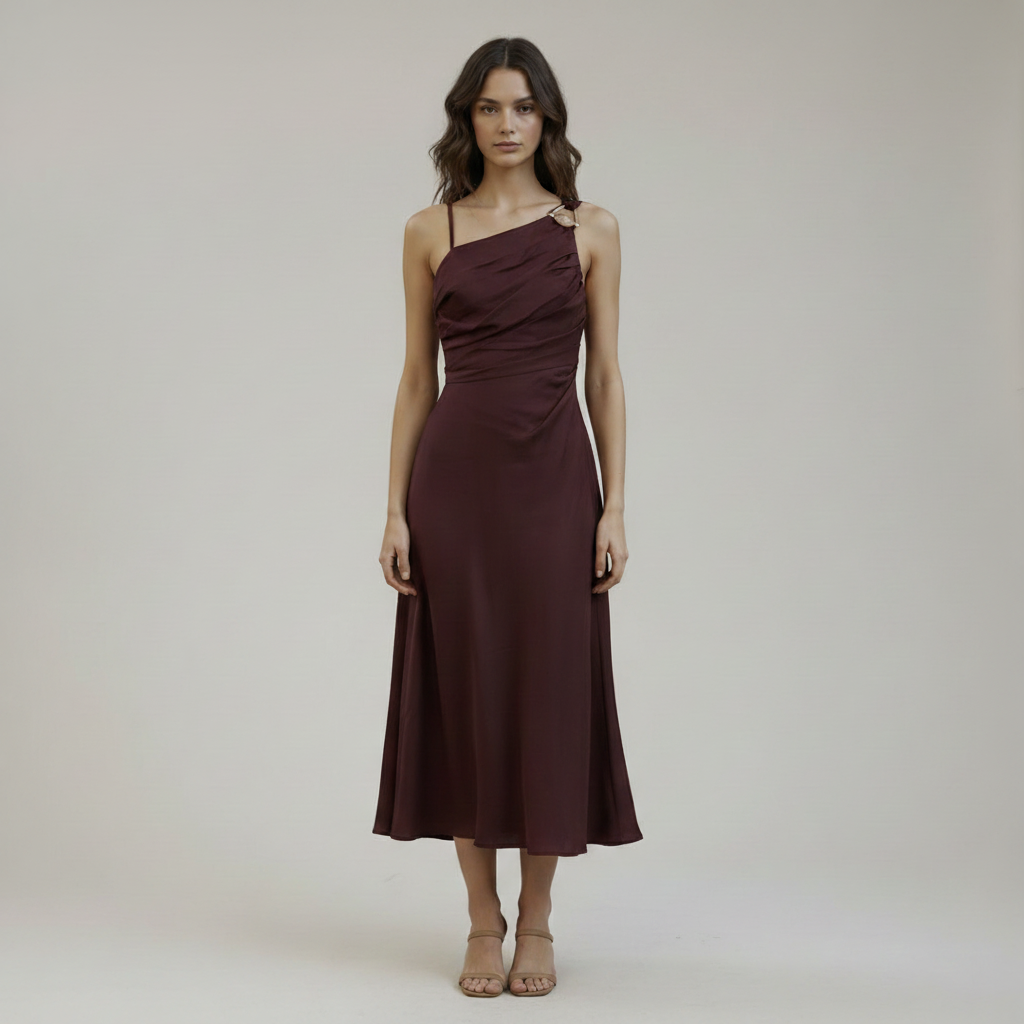 Dark Red Dress – Front