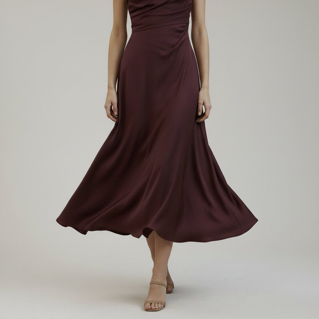 Dark Red Dress – Hem Close-up