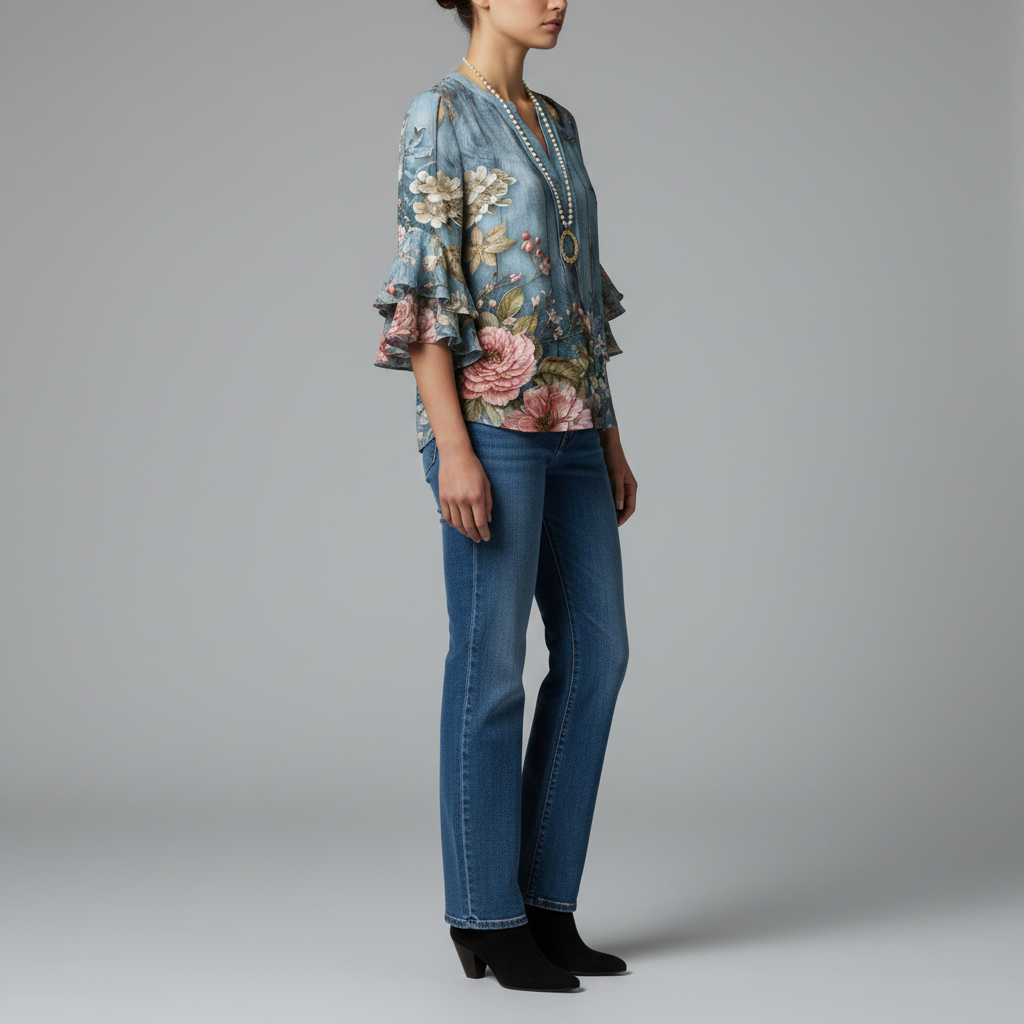 Full Body Side Pose with Jeans