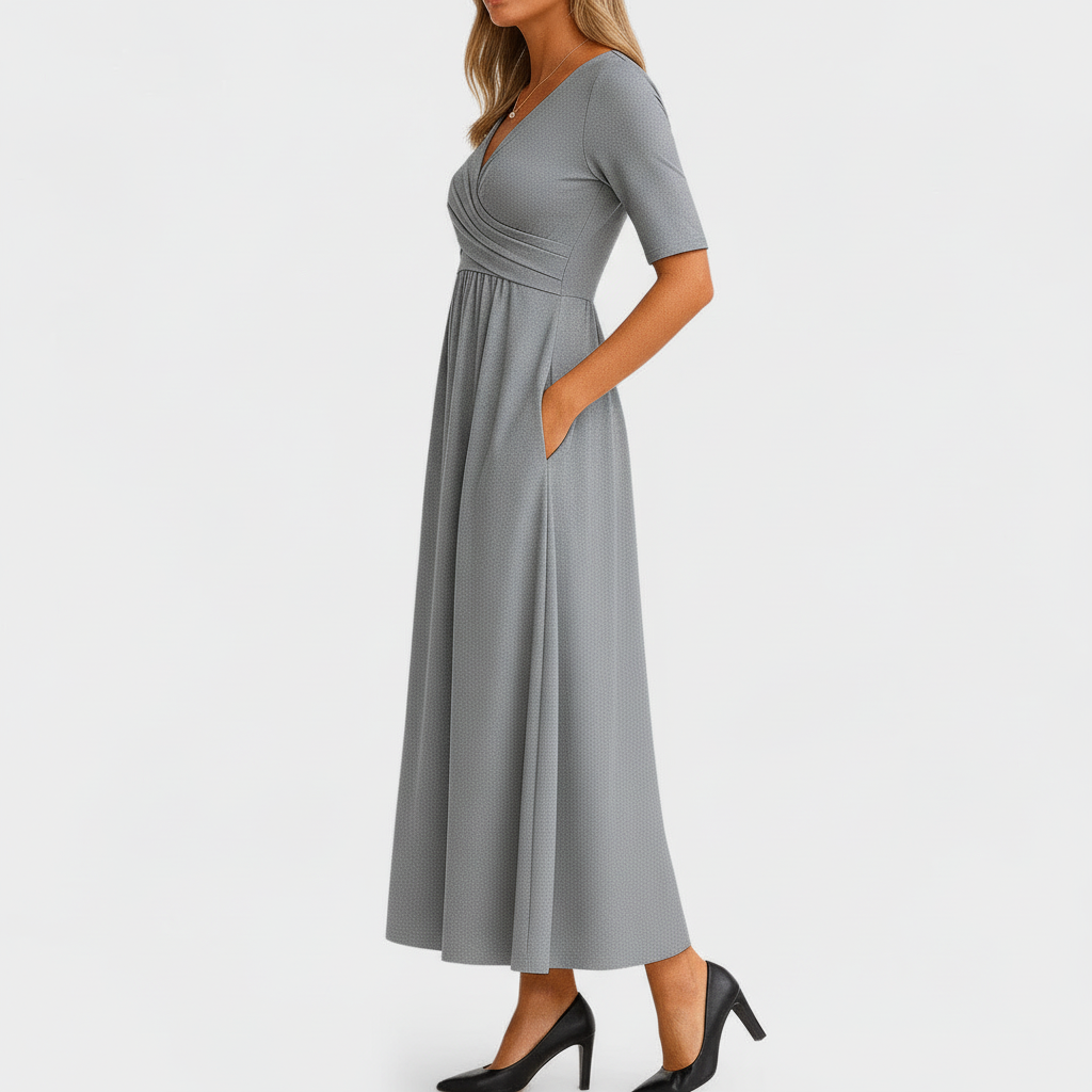 Gray dress side view