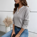 Gray sweater side view