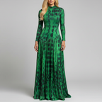 Green Chain Print Maxi Dress – Studio