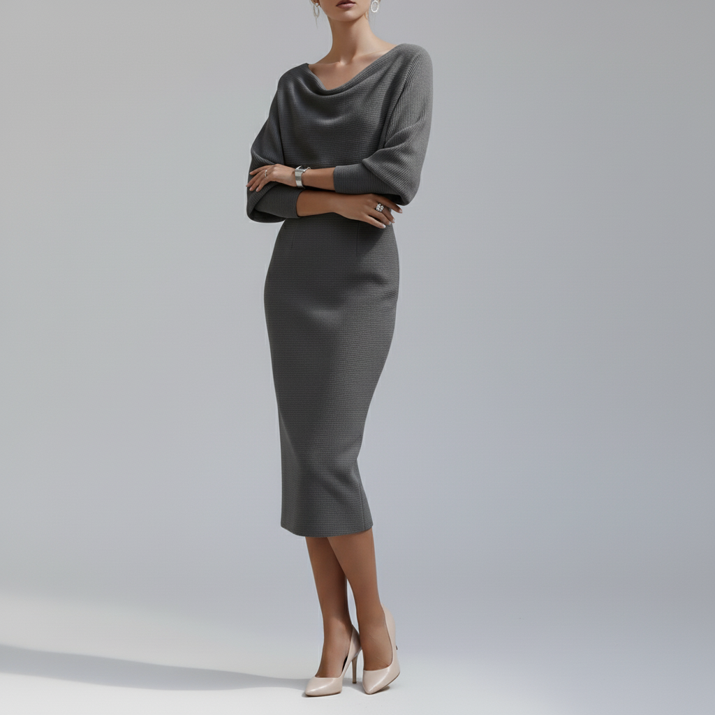 Grey Dress Arms Crossed