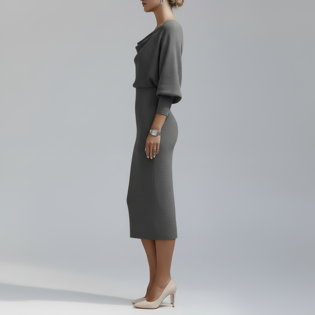 Grey Dress Side View
