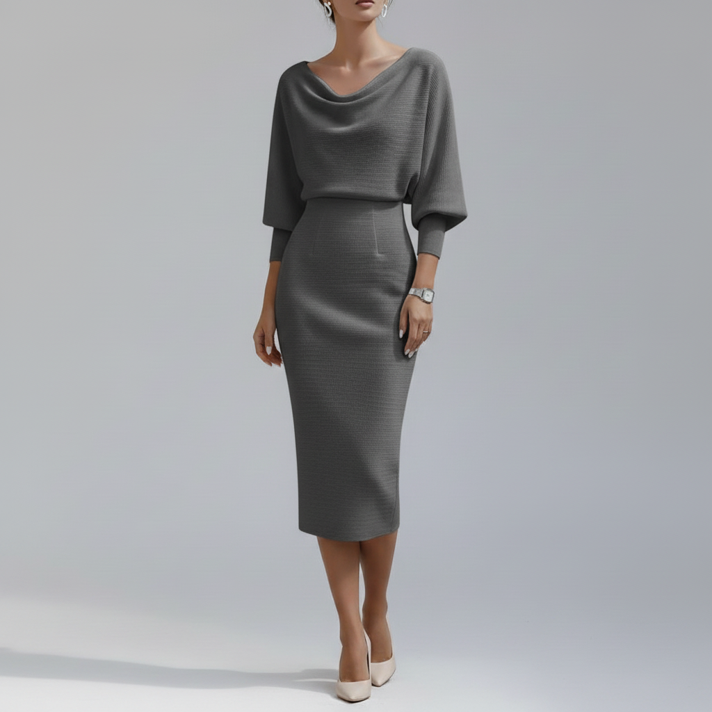 Grey Dress Studio Shot