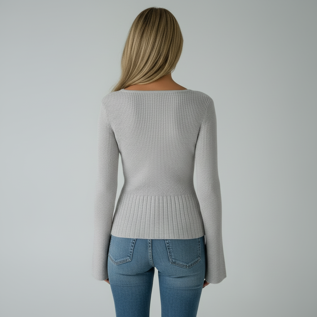 Grey Knit - Back View