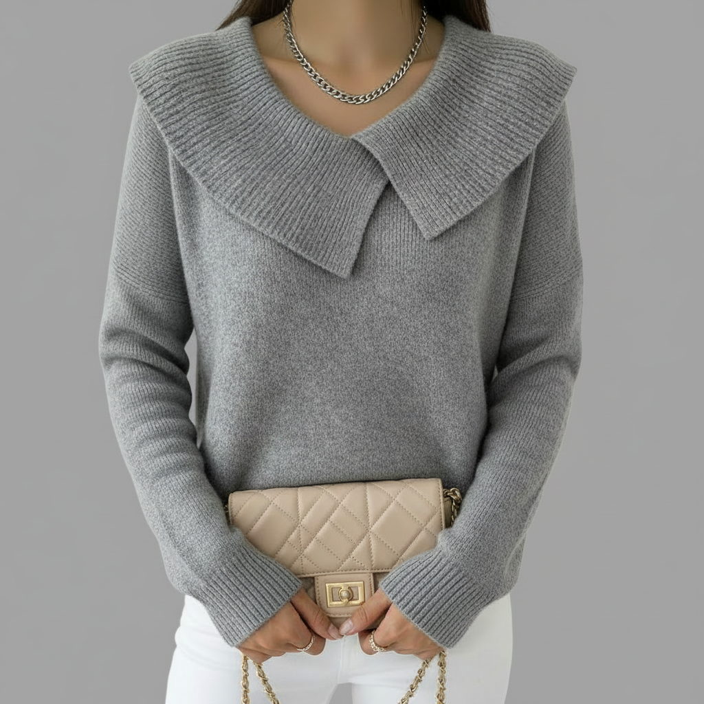 Grey Sweater Front Grey