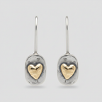 Heart earrings studio shot