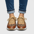 Leopard print sneakers front view