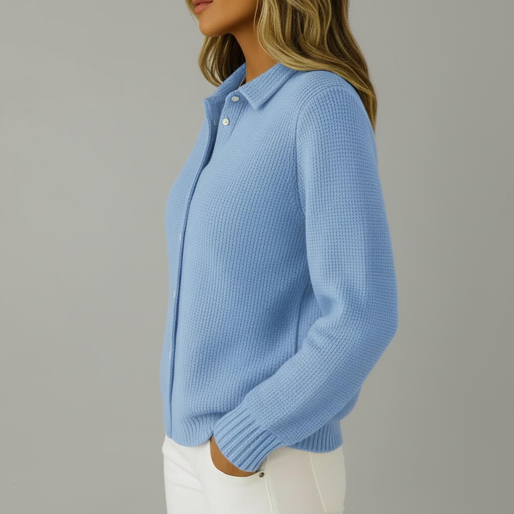 Light Blue Cardigan Side Grey BG