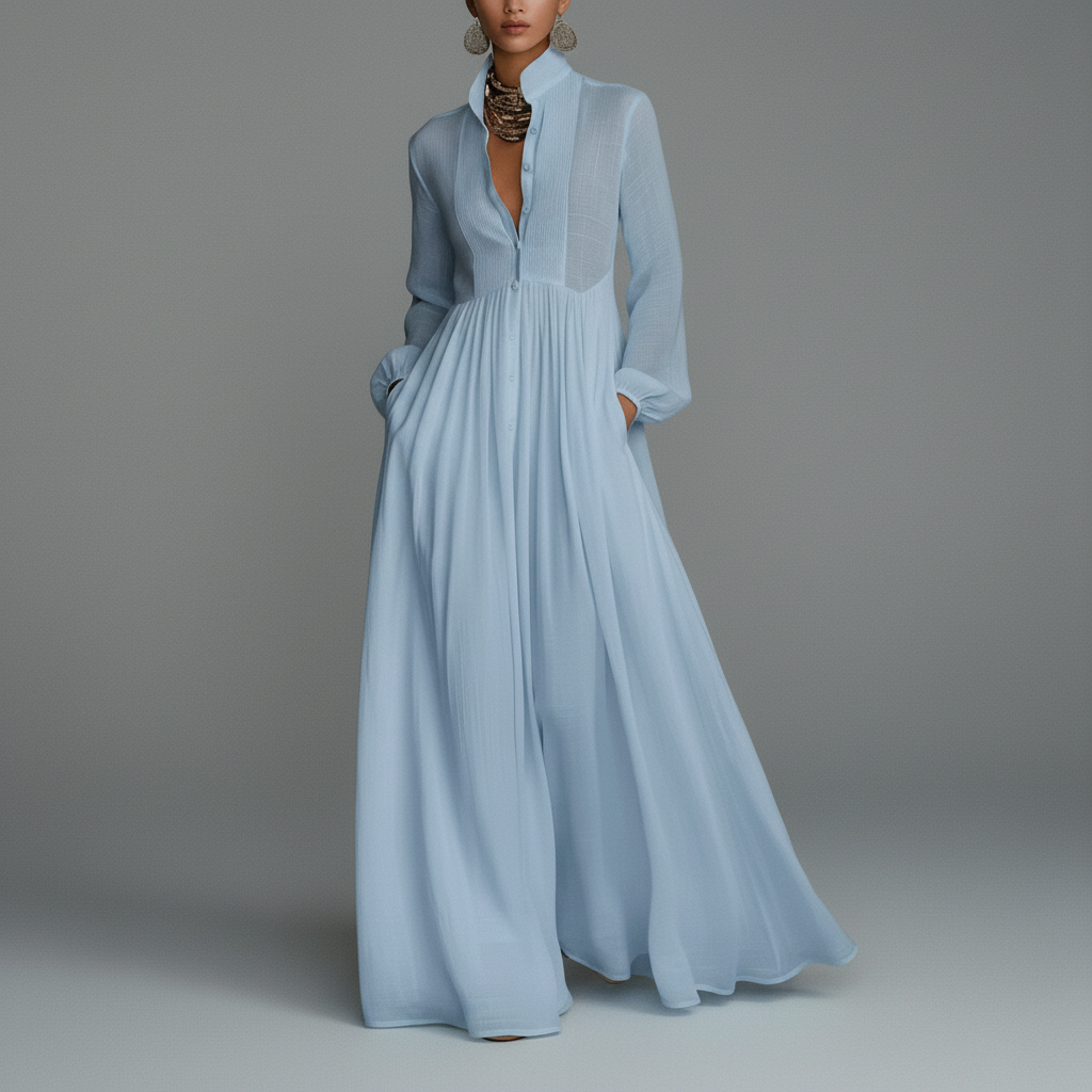 Light Blue Maxi Dress Editorial