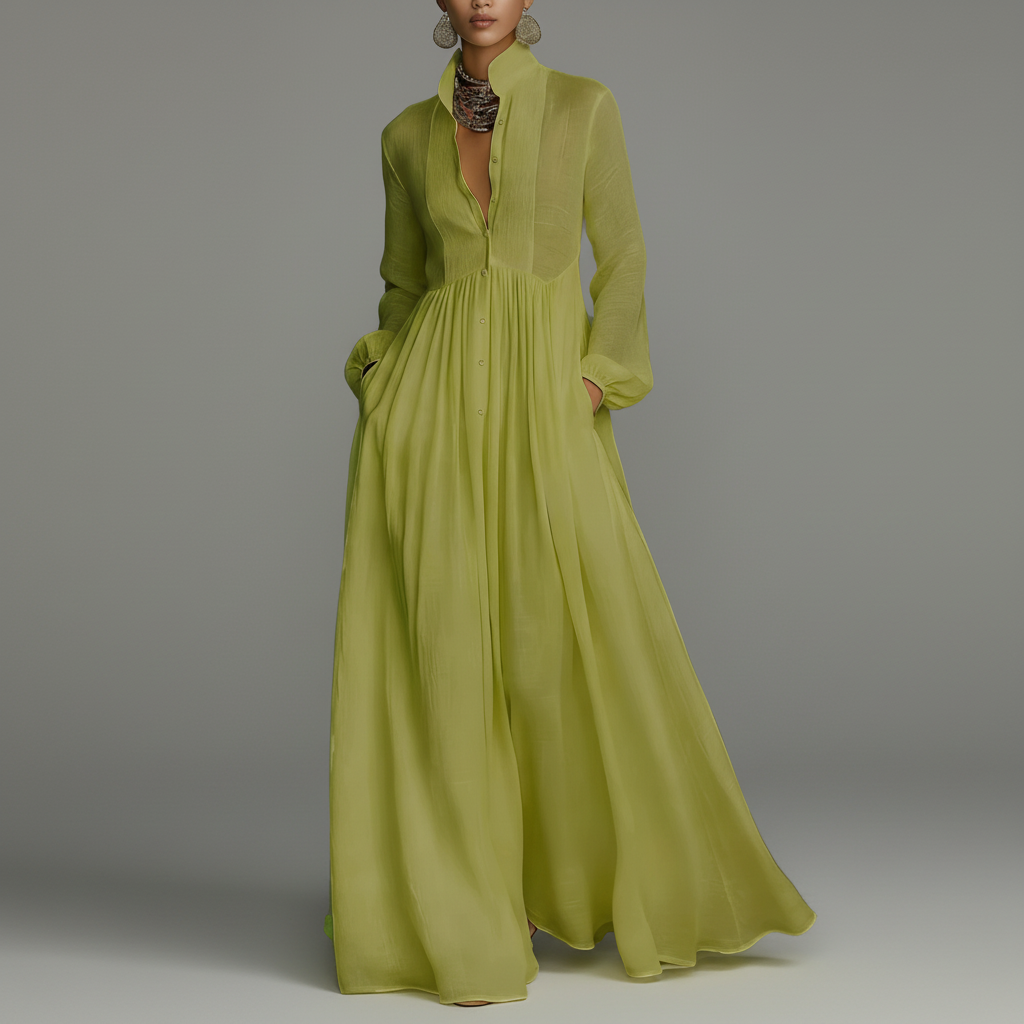 Lime Green Maxi Dress Editorial