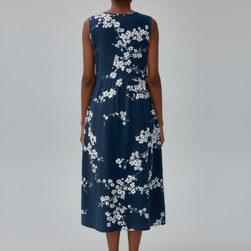 Navy Blossom Back View