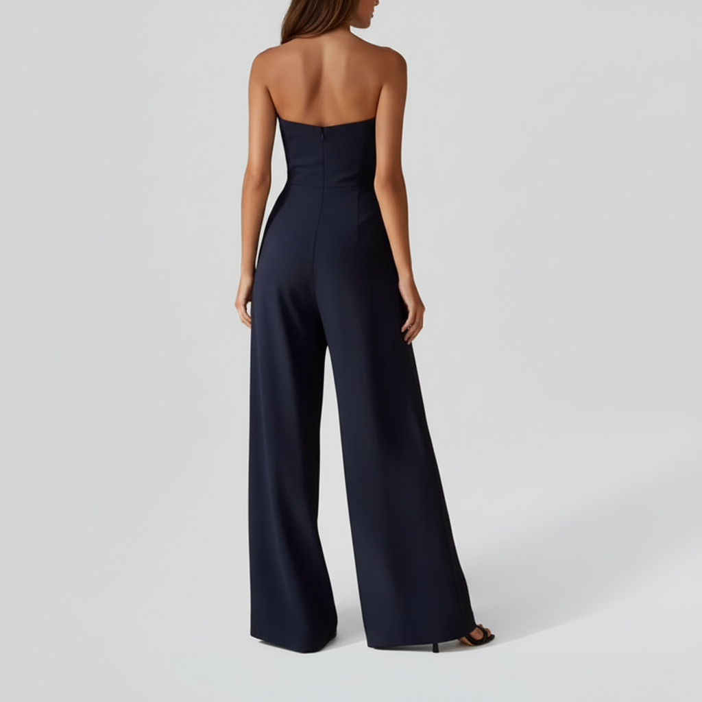 Navy Jumpsuit Back