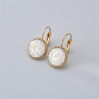 Opal earrings studio shot